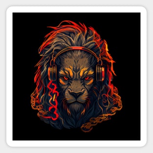 Badass Gangster Lion Magnet